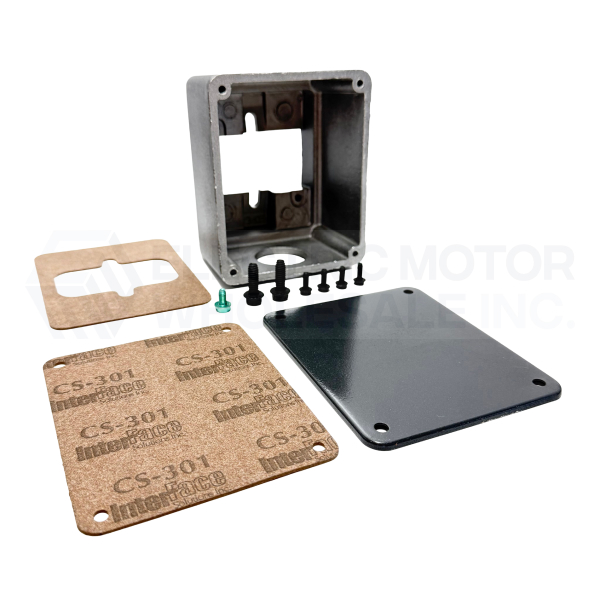 Image for 37CB5002A07SP BALDOR Cast Aluminum Charcoal Metallic Conduit Box Assembly