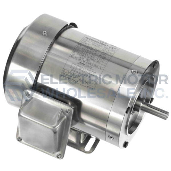 Image for 1HP LEESON 3450RPM 56HC TEFC 3PH STAINLESS WASHDOWN SST MOTOR 191209.00
