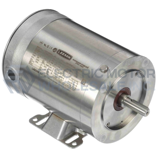 Image for 1/2HP LEESON 1140RPM 56HC TENV 3PH STAINLESS WASHDOWN MOTOR 117275.00