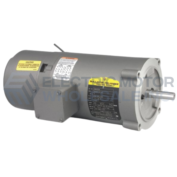 Image for 1/4HP BALDOR 1725RPM 56C TENV 3PH BRAKE MOTOR KBM3454