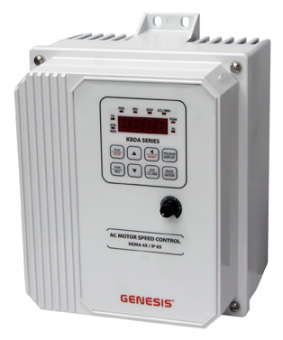 Image for 10HP KB Electronics KBDA-416 NEMA4X EPOXY WHITE VFD 480VAC 3PH INPUT 8858