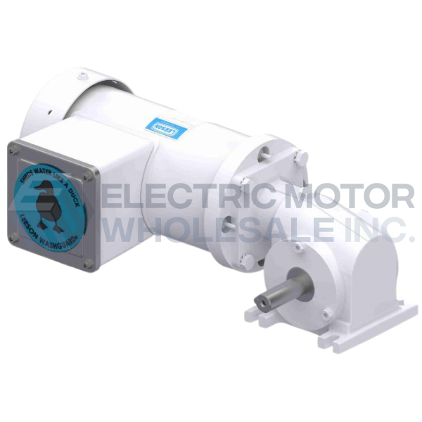 Image for 1/6HP LEESON 83RPM TEFC 115/230VAC RIGHT ANGLE WASHDOWN GEARMOTOR M1145142.00