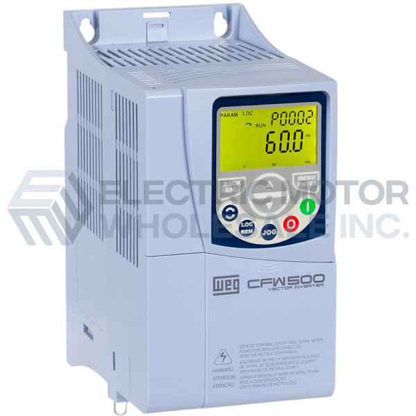 Image for 3HP WEG CFW500 SERIES IP20 VFD 230VAC 1&3PH INPUT CFW500B10P0B2DB20G2