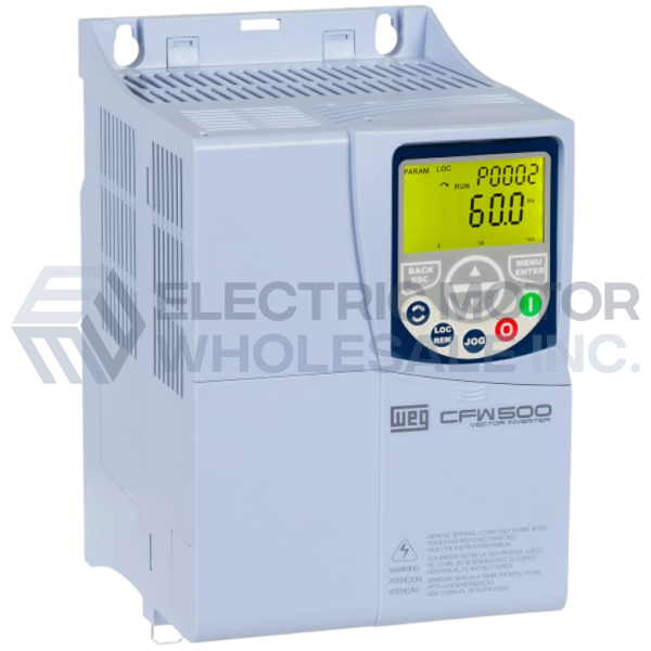 Image for 3HP WEG CFW500 SERIES IP20 VFD 575VAC 3PH INPUT CFW500C04P3T5DB20