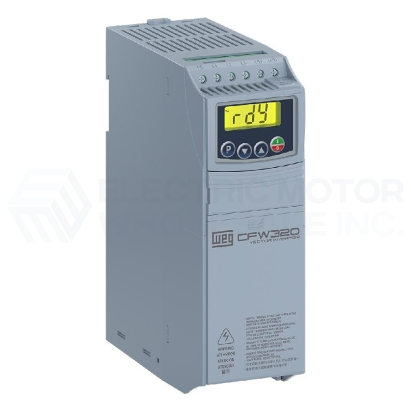 Image for 1HP WEG CFW320 SERIES IP20 VFD 460VAC 3PH INPUT CFW320B01P8T4DB20