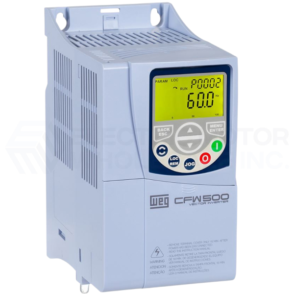 Image for 7.5HP WEG CFW500 SERIES NEMA1 VFD 460VAC 3PH INPUT CFW500B10P0T4DB20G2-N1